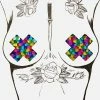 Neva Nude Sexy Pinata Multicolor Sequin X Pasties Pasties & Tatts