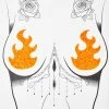 Neva Nude Flames Sparkle Orange Pasties Pasties & Tatts