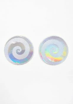 Neva Nude Tie Dye And Holo Spiral Pasties