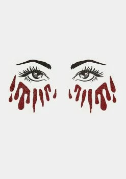 Neva Nude Bloody Awesome Glitter Tears Face Sticker Individuals