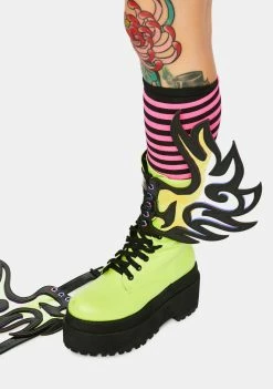 Neva Nude Belts & Harnesses Blazen Iridescent Flame Shoe Wingz