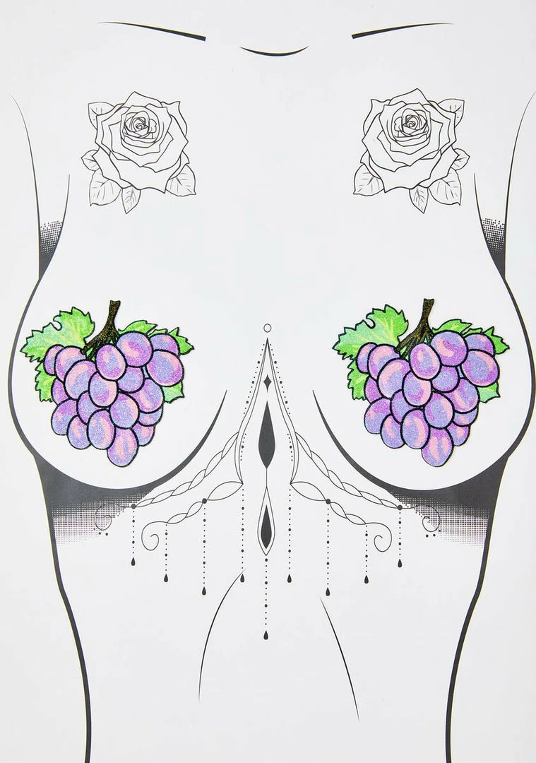 Neva Nude Grape Glitter Pasties 1 Neva Nude Grape Glitter Pasties