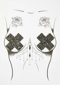Neva Nude Super Sparkle Tinsel Town Glitter Pasties