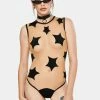 Neva Nude Black Stars Sheer Bodysuit