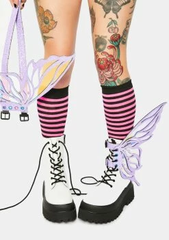 Neva Nude Pink Feyre Glitter Fairy Shoe Wingz Belts & Harnesses