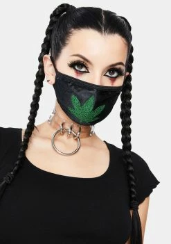 Neva Nude Weed Leaf Face Mask