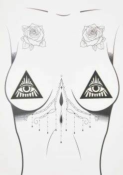 Neva Nude Third Eye Glitter Triangle Pasties Pasties & Tatts