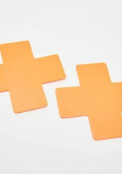 Neva Nude Orange Cross Pasties