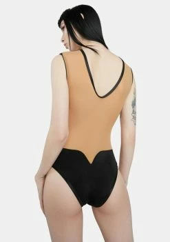 Neva Nude Rhinestone Stars Bodysuit Lingerie & Sleepwear