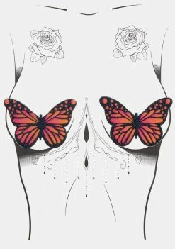 Neva Nude Orange Butterfly Pasties