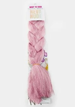 Neva Nude Light Pink Jumbo Braid With Tinsel Hair Extensions