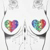 Neva Nude Animal Madness Rainbow Heart Pasties Pasties & Tatts