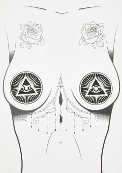 Neva Nude Third Eye Glow In The Dark Pasties