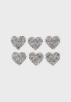 Neva Nude Bling Heart 6 Pack Mini Pasties Pasties & Tatts