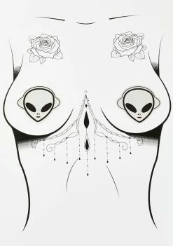 Neva Nude Holographic Alien Pasties