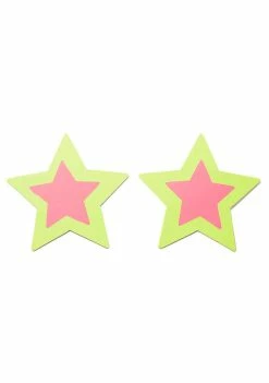 Neva Nude Pasties & Tatts Neon Black Light Star Pasties