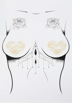 Neva Nude Nude Lace Heart Pasties