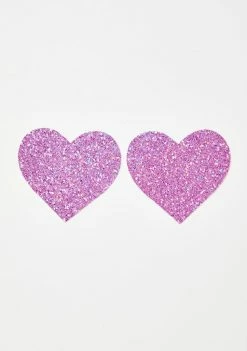 Neva Nude Pegasus Kisses Iridescent Glitter Heart Pasties Pasties & Tatts