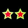 Neva Nude Pasties & Tatts Neon Black Light Star Pasties