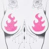 Neva Nude Flames Sparkle UV Pink Pasties Pasties & Tatts