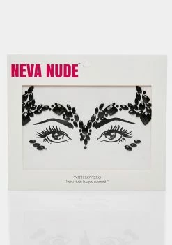 Neva Nude Maleficent Gothic Queen Crystal Jewel Face Sticker Eye Gems
