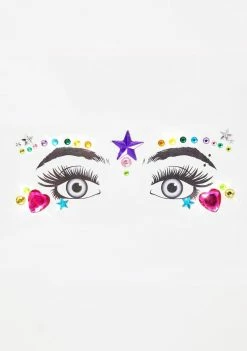 Neva Nude Iridescent Galactic Empress Face Gems