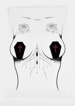 Neva Nude Wet Vinyl Coffin Pasties Pasties & Tatts