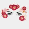 Neva Nude Red Pink Flowers Face Stickers