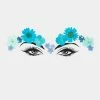 Neva Nude Blue Green Flowers Face Stickers
