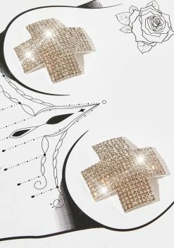 Neva Nude X Marks The Spot Rhinestone Reusable Silicone Pasties