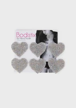 Neva Nude Bling Heart 6 Pack Mini Pasties Pasties & Tatts