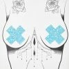 Neva Nude Party Blue Super Sparkle Cross Pasties