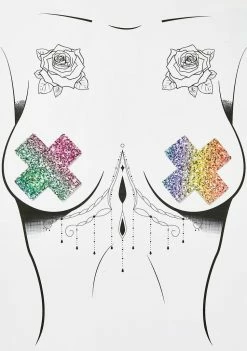 Neva Nude Super Sparkle Rock Kandi X Pasties