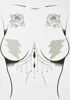 Neva Nude Lightning Bolt Pasties